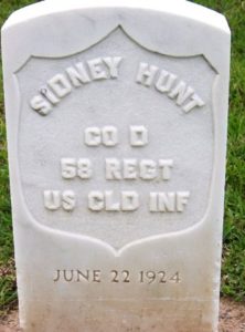 Sidney Hunt CO D 58 Regt US CLD INF (June 22 1924)